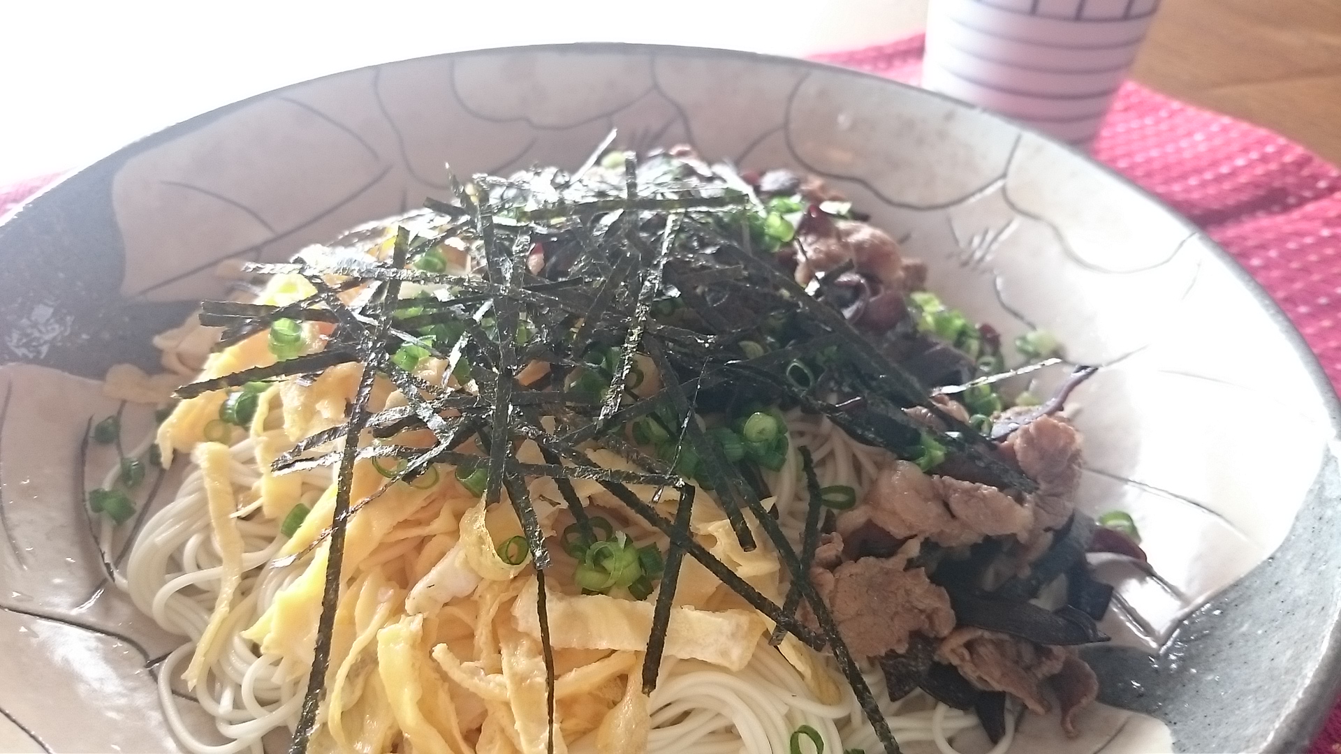 牛肉ぶっかけそうめん きくらげ入 乾燥きくらげ 料理 レシピ かわさき屋